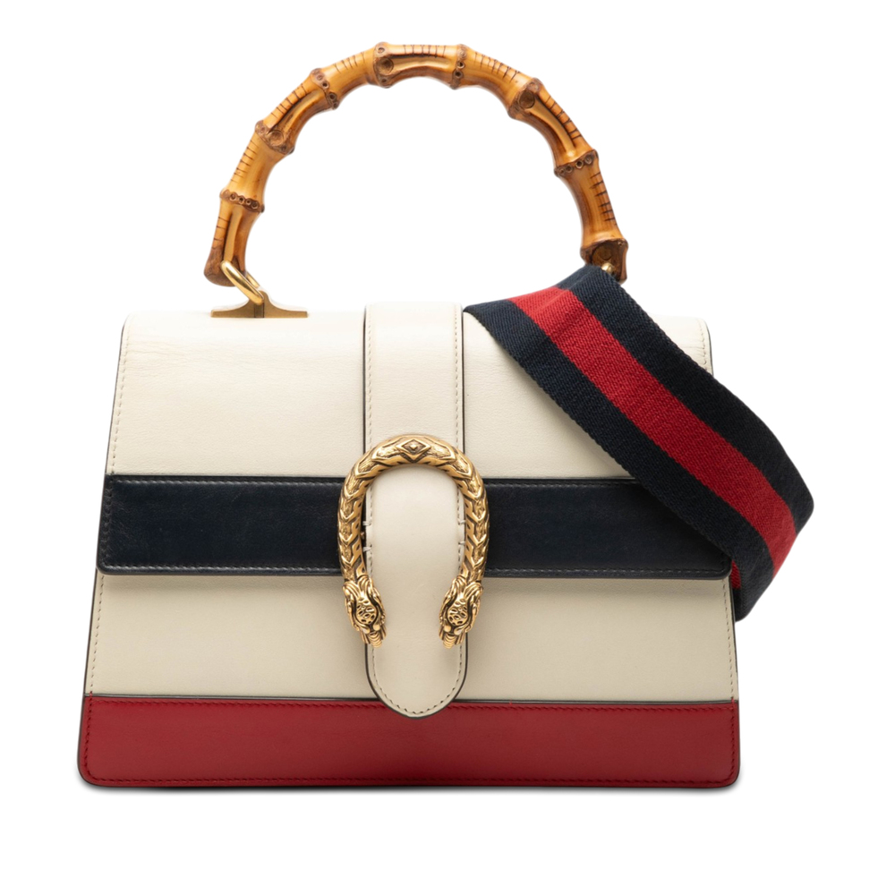 Pre-Loved Gucci Medium Leather Bamboo Dionysus Web Satchel - Picture 1 of 6